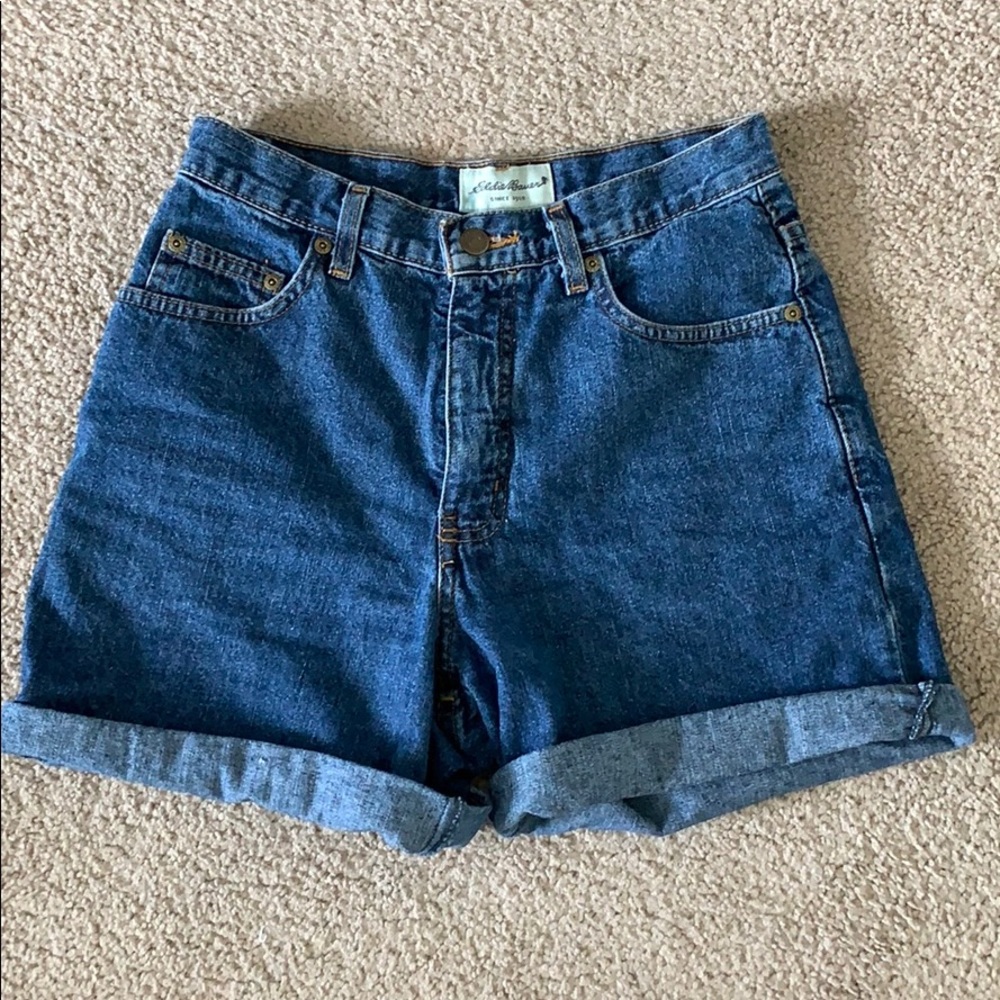 Eddie Bauer High waisted denim shorts ladies sz 4